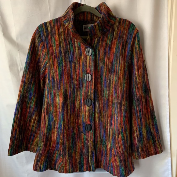 Habitat Jackets & Blazers - NWOT- Habitat CTLI Rainbow Boho Jacket!!